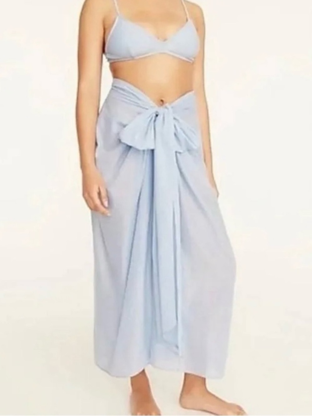J. Crew Pale Blue Beach Sarong - Picture 4 of 16